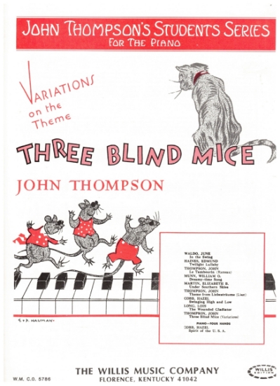 Picture of Variations on Mary Had a Little Lamb, John Thompson, piano solo