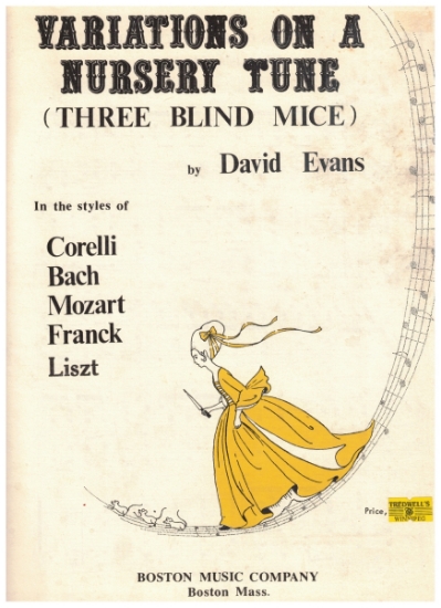 Picture of Variations on a Nursery Tune in the Styles of Five Classical Composers(Three Blind Mice), David Evans, piano solo 
