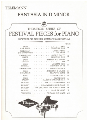 Picture of Fantasia in D Minor, Georg Philipp Telemann, piano solo 
