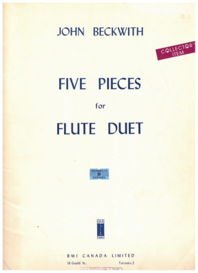 Picture of Five Pieces for Flute Duet (1951), John Beckwith