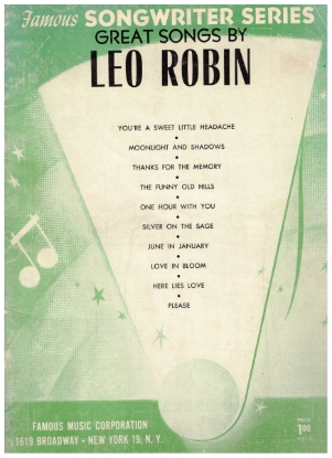 Picture of Great Songs by Leo Robin