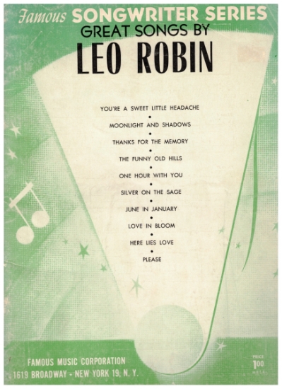Picture of Great Songs by Leo Robin