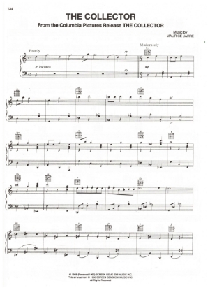 Picture of The Collector, movie title song, Maurice Jarre, sheet music
