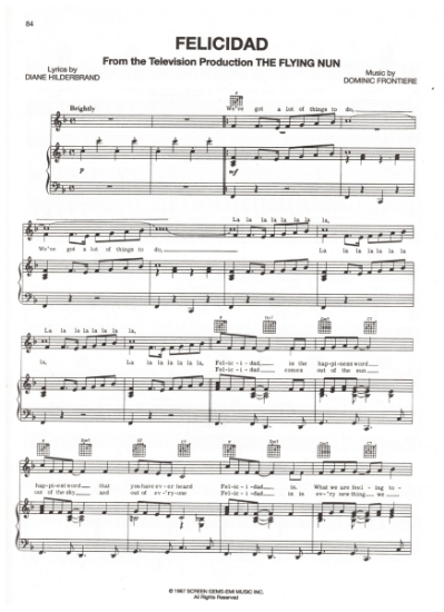 Picture of Guess Who's Coming to Dinner, movie title song, Mack David & Frank DeVol, sheet music