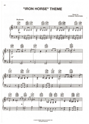 Picture of Iron Horse, TV show title theme, Dominic Frontiere, sheet music