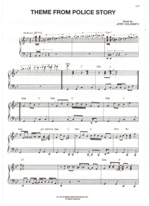 Picture of Theme from Police Story, TV show theme, Jerry Goldsmith, pdf copy