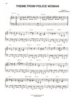 Picture of Theme from Police Woman, TV show theme, Morton Stevens, sheet music