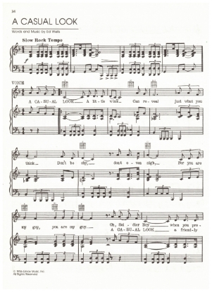 Picture of A Casual Look, Ed Wells, recorded by The Six Teens, sheet music