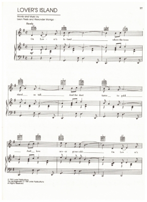 Picture of Lover's Island, Leon Peels & Alexander Manigo, recorded by the Blue Jays, sheet music