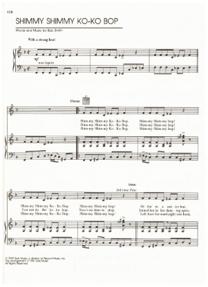 Picture of Shimmy Shimmy Ko-Ko Bop, Bob Smith, recorded by Little Anthony & the Imperials, sheet music