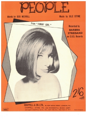 Picture of People, from M. C. "Funny Girl", Bob Merrill & Jule Styne, recorded by Barbra Streisand