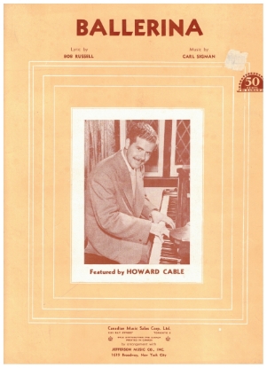 Picture of Ballerina (Dance Ballerina Dance), Bob Russell & Carl Sigman, popularized by Vaughn Munroe, sheet music