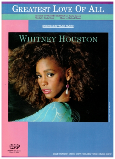 Picture of Greatest Love of All, Linda Creed & Michael Masser, recorded by Whitney Houston, sheet music