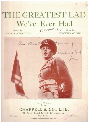 Picture of The Greatest Lad We've Ever Had, Gordon Johnstone & Geoffrey O'Hara