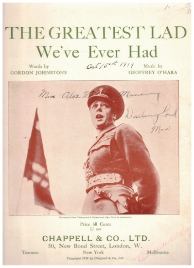 Picture of The Greatest Lad We've Ever Had, Gordon Johnstone & Geoffrey O'Hara
