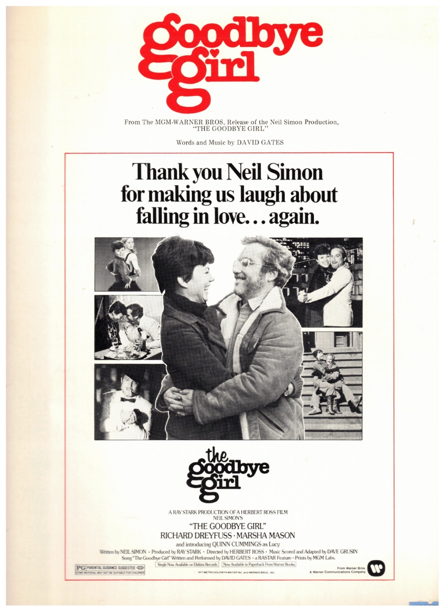 Tredwells-Music.com|Goodbye Girl, movie title song, written & recorded ...