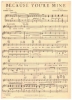 Picture of Because You're Mine, movie title song, Sammy Cahn & Nicholas Brodszky, recorded by Mario Lanza