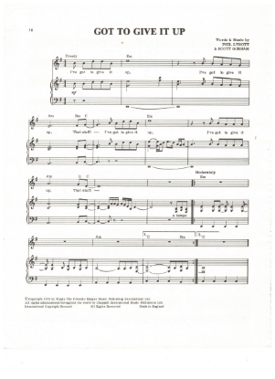 Picture of Got To Give It Up, Phil Lynott & Scott Gorham, recorded by Thin Lizzy, sheet music