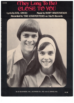 Picture of (They Long To Be) Close To You, Hal David & Burt Bacharach, sheet music
