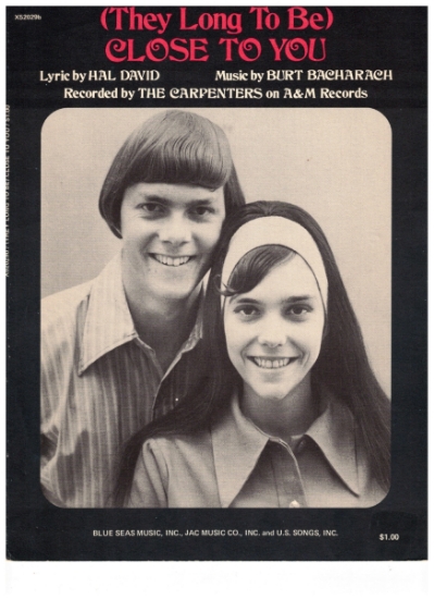 Picture of (They Long To Be) Close To You, Hal David & Burt Bacharach, sheet music