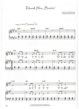 Picture of Thank You Santa, Leslie Bricusse & Henry Mancini, pdf copy 