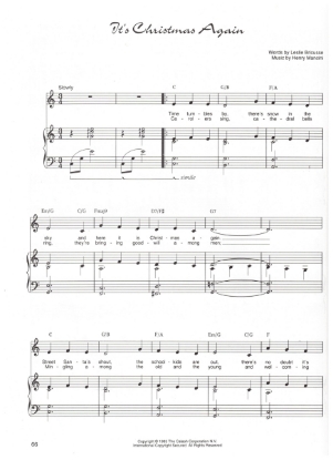 Picture of It's Christmas Again, Leslie Bricusse & Henry Mancini, sheet music