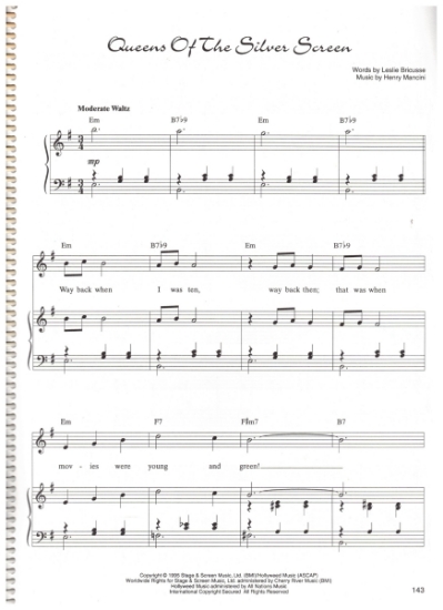 Picture of Queens of the Silver Screen, from "Victor/Victoria - The Musical", Leslie Bricusse & Henry Mancini, sheet music