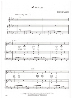 Picture of Attitude, from "Victor/Victoria - The Musical", Leslie Bricusse & Henry Mancini, sheet music