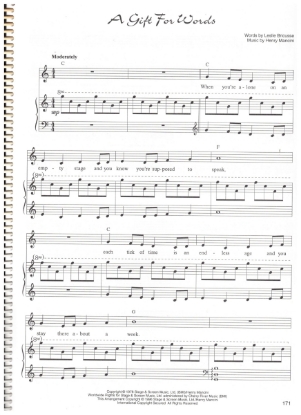 Picture of A Gift For Words, from "Major Barbara", Leslie Bricusse & Henry Mancini, pdf copy