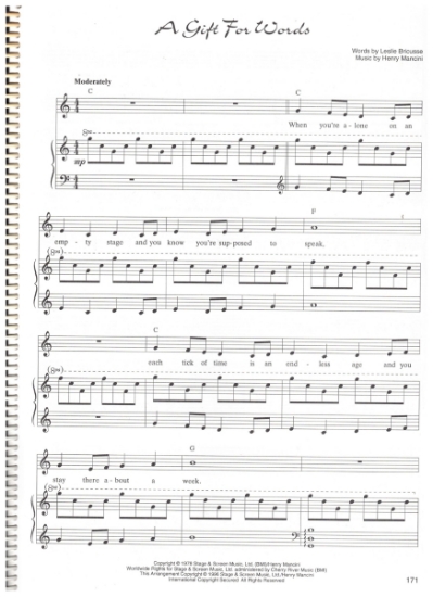 Picture of A Gift For Words, from "Major Barbara", Leslie Bricusse & Henry Mancini, pdf copy