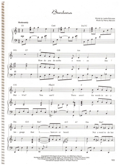 Picture of Barbara, from "Major Barbara", Leslie Bricusse & Henry Mancini, pdf copy 