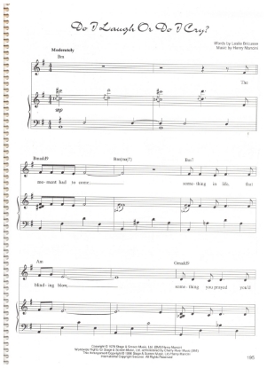 Picture of Do I Laugh Or Do I Cry, from "Major Barbara", Leslie Bricusse & Henry Mancini, pdf copy 