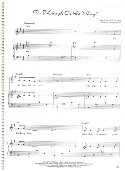 Picture of Do I Laugh Or Do I Cry, from "Major Barbara", Leslie Bricusse & Henry Mancini, pdf copy 