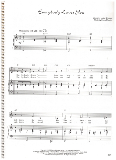 Picture of Everybody Loves You, from "Major Barbara", Leslie Bricusse & Henry Mancini, pdf copy 
