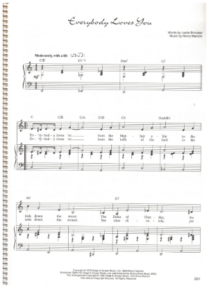 Picture of Everybody Loves You, from "Major Barbara", Leslie Bricusse & Henry Mancini, sheet music