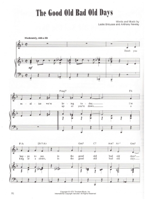 Picture of The Good Old Bad Old Days, M.C. title song, Leslie Bricusse & Anthony Newley, sheet music