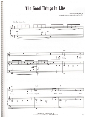 Picture of The Good Things in Life, from M. C. "The Good Old Bad Old Days", Leslie Bricusse & Anthony Newley, sheet music