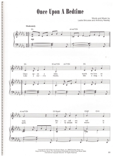 Picture of Once Upon a Bedtime, from movie "Peter Pan", Leslie Bricusse & Anthony Newley, pdf copy 