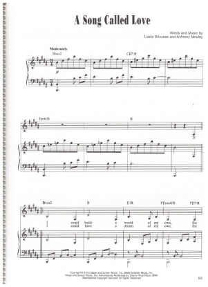 Picture of A Song Called Love, from movie "Peter Pan", Leslie Bricusse & Anthony Newley, sheet music