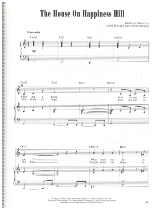 Picture of The House On Happiness Hill, from movie "Peter Pan", Leslie Bricusse & Anthony Newley, pdf copy 