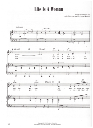Picture of Life Is A Woman, from M.C. "Stop the World I Want To Get Off", Leslie Bricusse & Anthony Newley, sheet music