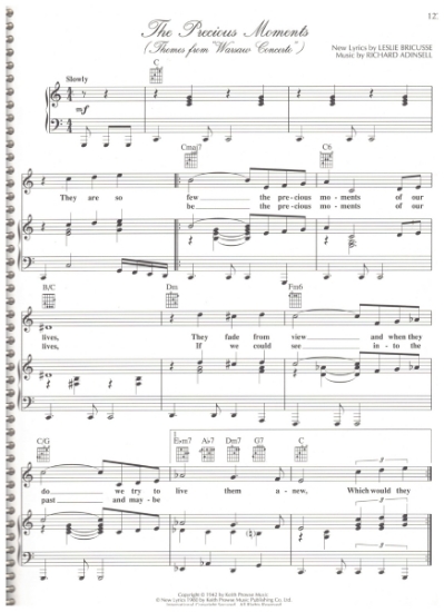Picture of The Precious Moments (Themes from Warsaw Concerto), from movie "The Sea Wolves", words Leslie Bricusse & music Richard Adinsell, pdf copy 