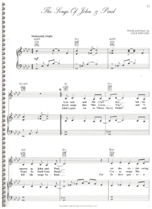 Picture of The Songs of John & Paul, words & music Leslie Bricusse, pdf copy 