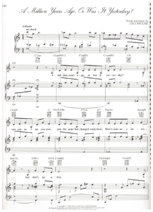 Picture of A Million Years Ago Or Was It Yesterday, from M.C. "Sherlock Holmes", words & music by Leslie Bricusse, sheet music
