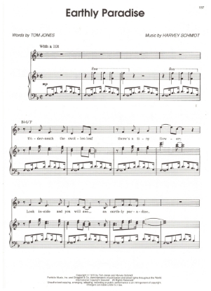 Picture of Earthly Paradise, from M.C. "Coletta", Tom Jones & Harvey Schmidt, sheet music