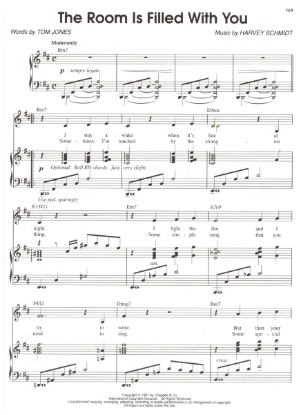 Picture of The Room Is Filled With You, from M.C. "Colette Collage", Tom Jones & Harvey Schmidt, sheet music
