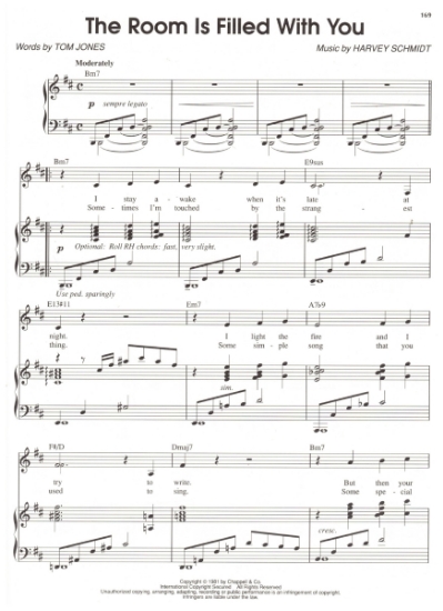 Picture of The Room Is Filled With You, from M.C. "Colette Collage", Tom Jones & Harvey Schmidt, sheet music