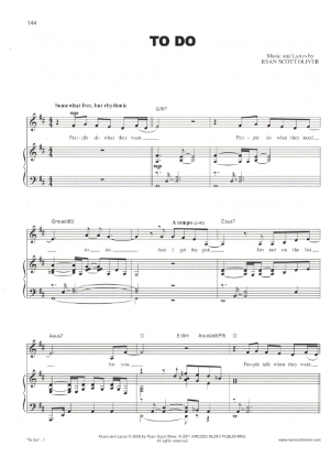 Picture of To Do, Ryan Scott Oliver, sheet music
