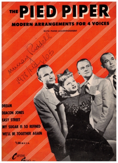 Picture of The Pied Piper, Modern Arrangements for 4 Voices