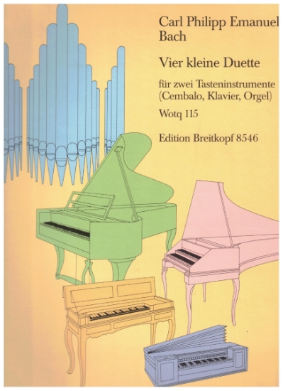 Picture of Vier kleine Duette (Four Littel Duets), C. P. E. Bach, 2 pianos - 4 hands, piano duo folio